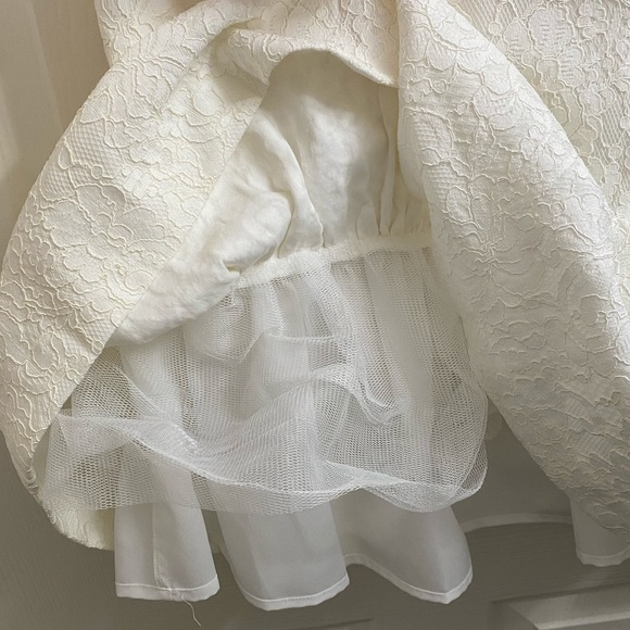 ASOS white lace shift + peplum dress - Picture 9 of 9